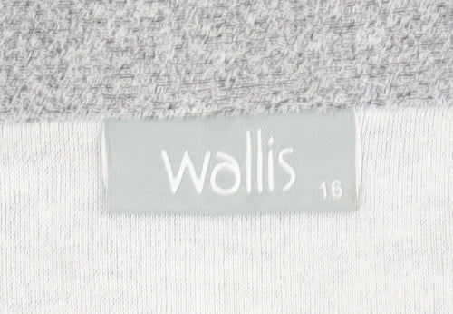 Wallis Women's Grey Collared Blouse Size 16