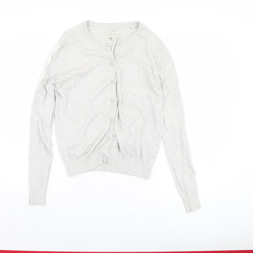 Jack Wills Women's Grey Cardigan Size 10, Button Accents