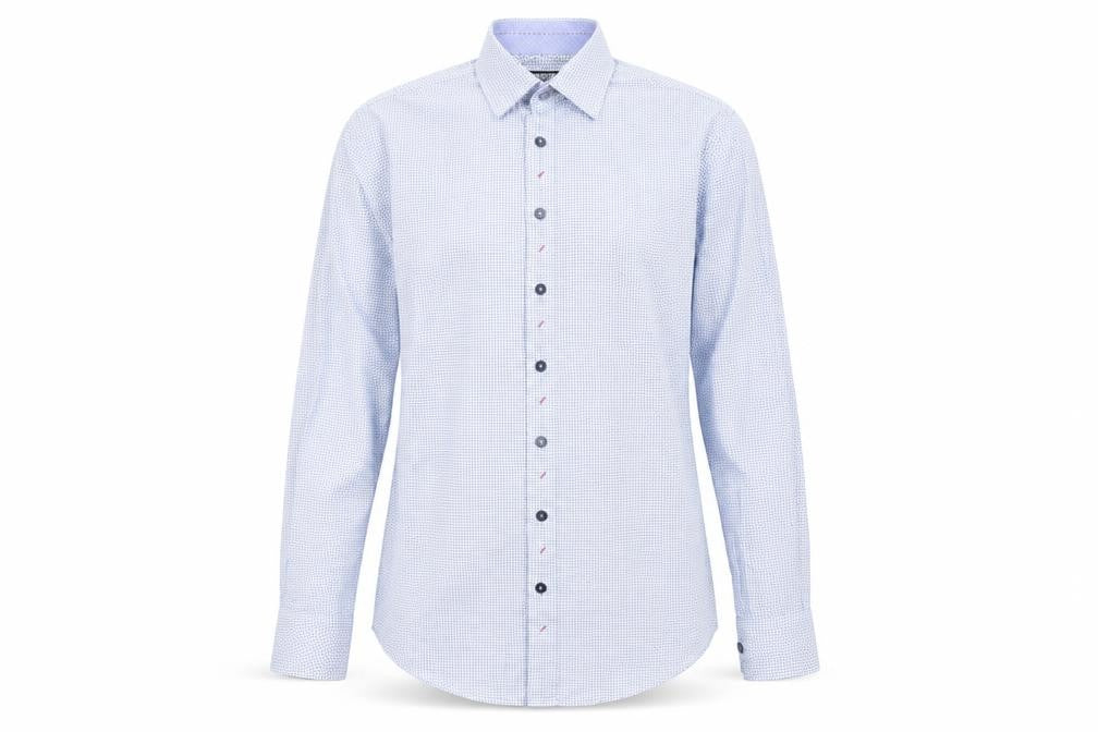 Stvdio by Jeff Banks Men's Blue Geometric Shirt 15.5