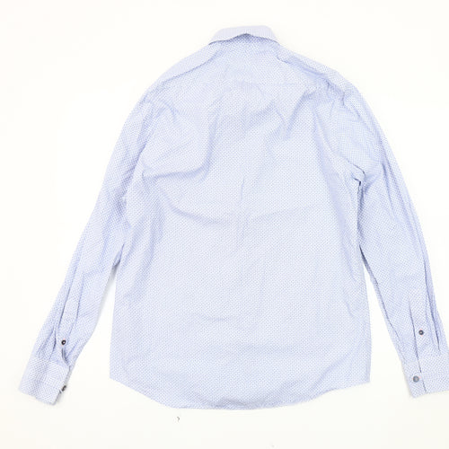 Stvdio by Jeff Banks Men's Blue Geometric Shirt 15.5
