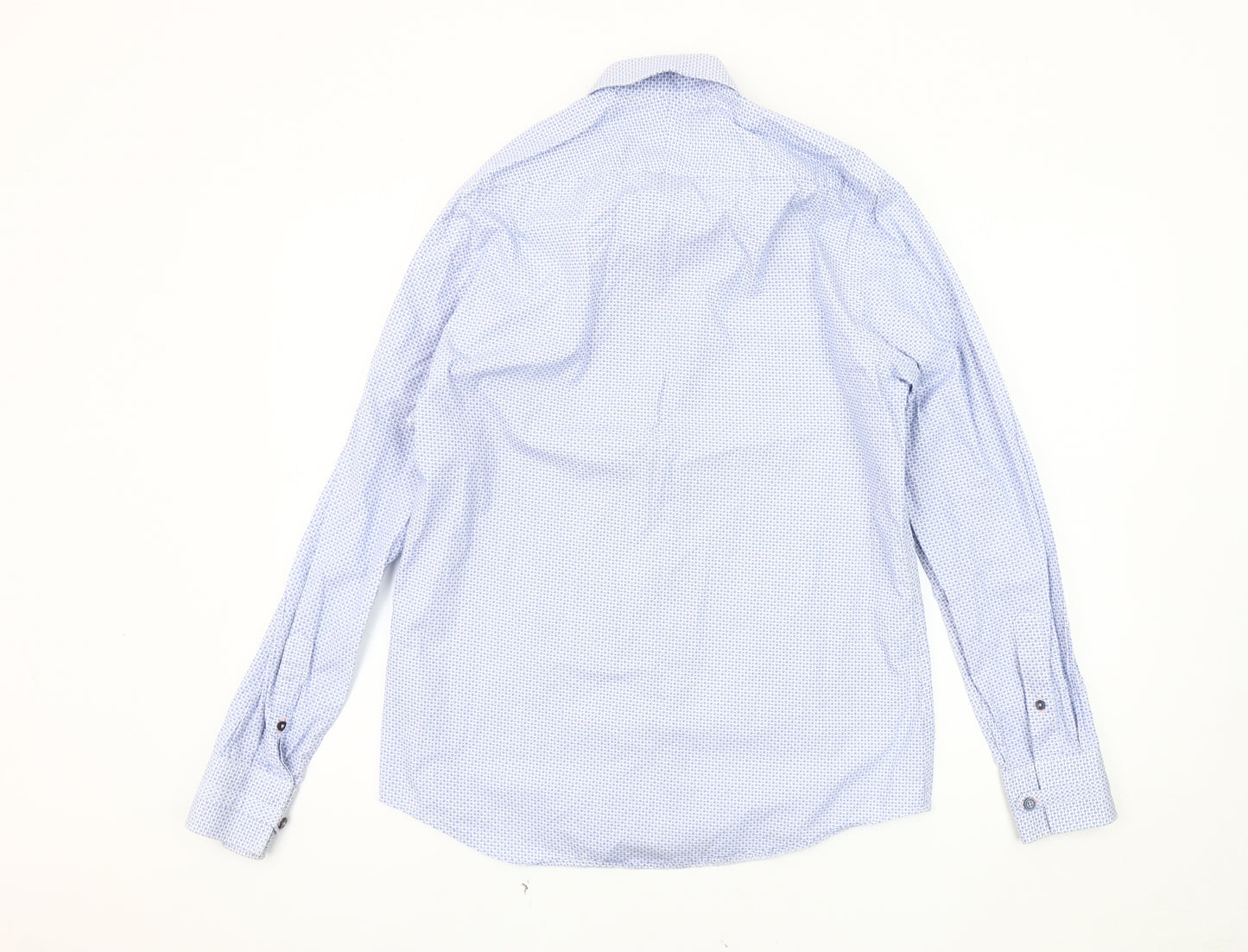 Stvdio by Jeff Banks Men's Blue Geometric Shirt 15.5