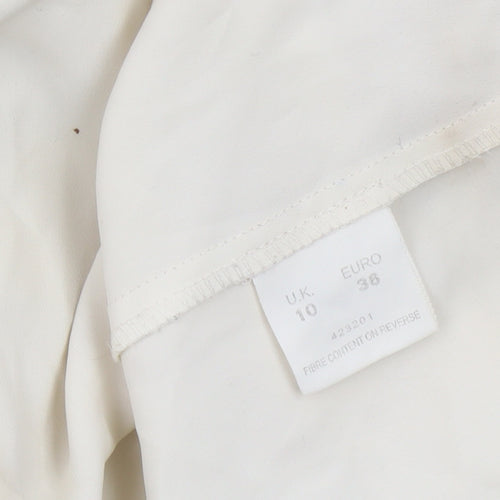 Eastex Women's Ivory Embroidered Blouse Size 10