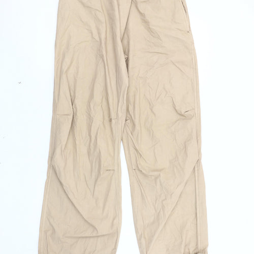 STR Women's Beige Cargo Trousers, M, Casual, Cotton