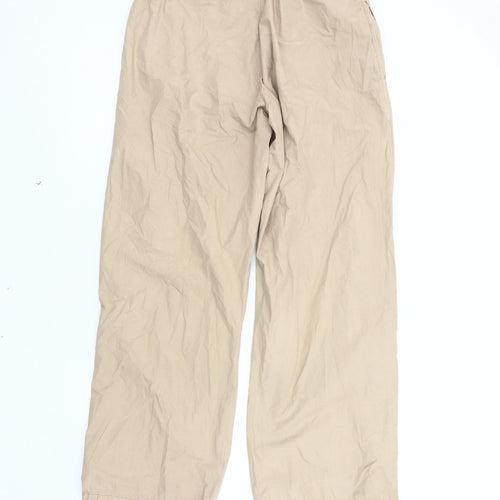STR Women's Beige Cargo Trousers, M, Casual, Cotton