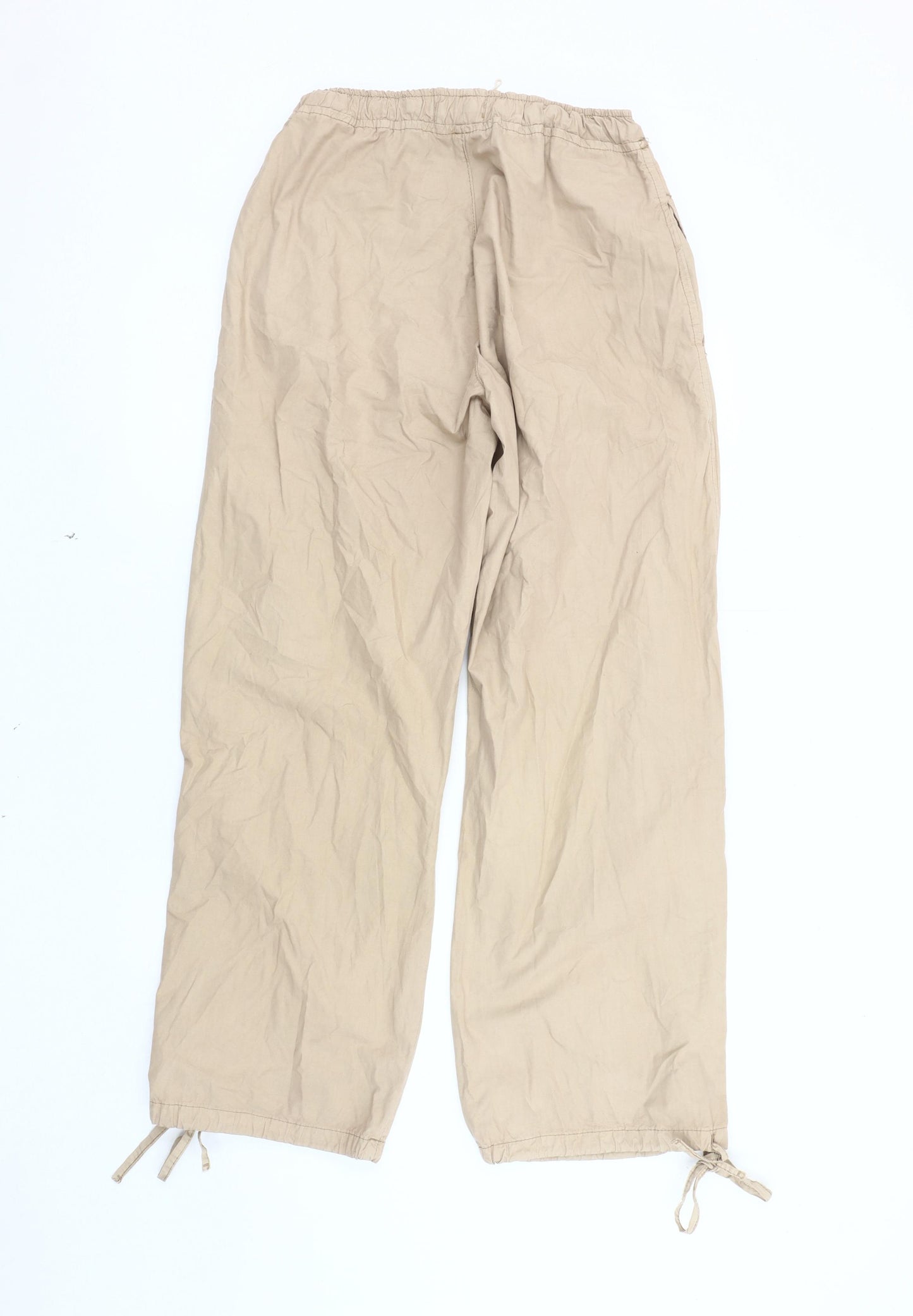 STR Women's Beige Cargo Trousers, M, Casual, Cotton