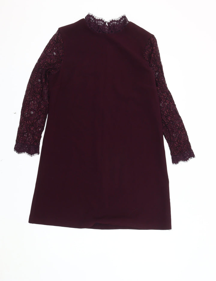 Topshop Women's Purple Shift Dress Size 10