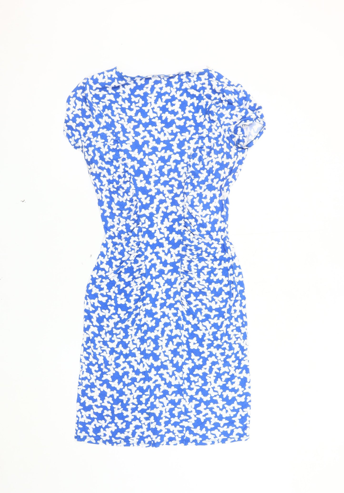 Wallis Women's Blue Butterflies Dress Size 10