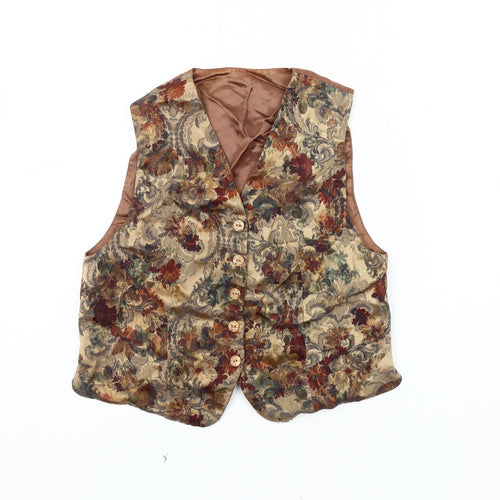 Marks and Spencer Women's Floral Waistcoat, Size 10