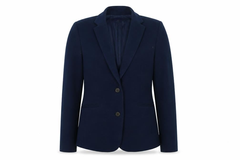 Front view of Gap Blue Women's Blazer Jacket, size 10, Regular Fit