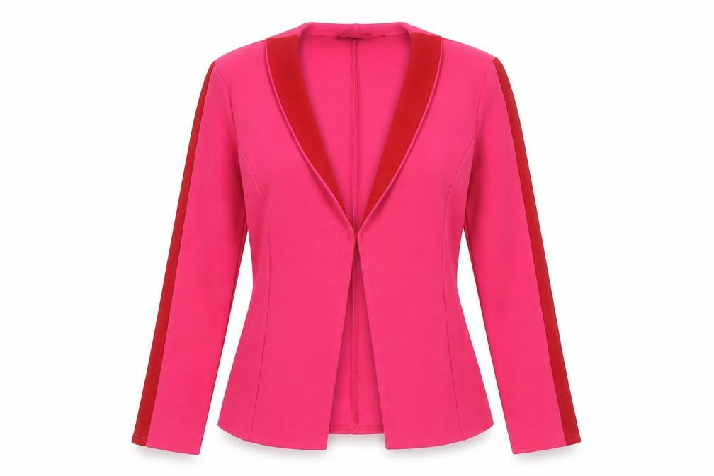 Front view of PRETTYLITTLETHING Pink Women's Blazer, size 8