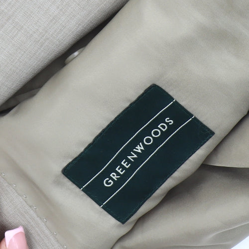 Greenwoods Men's Beige Blazer, 40S Polyester, Excellent