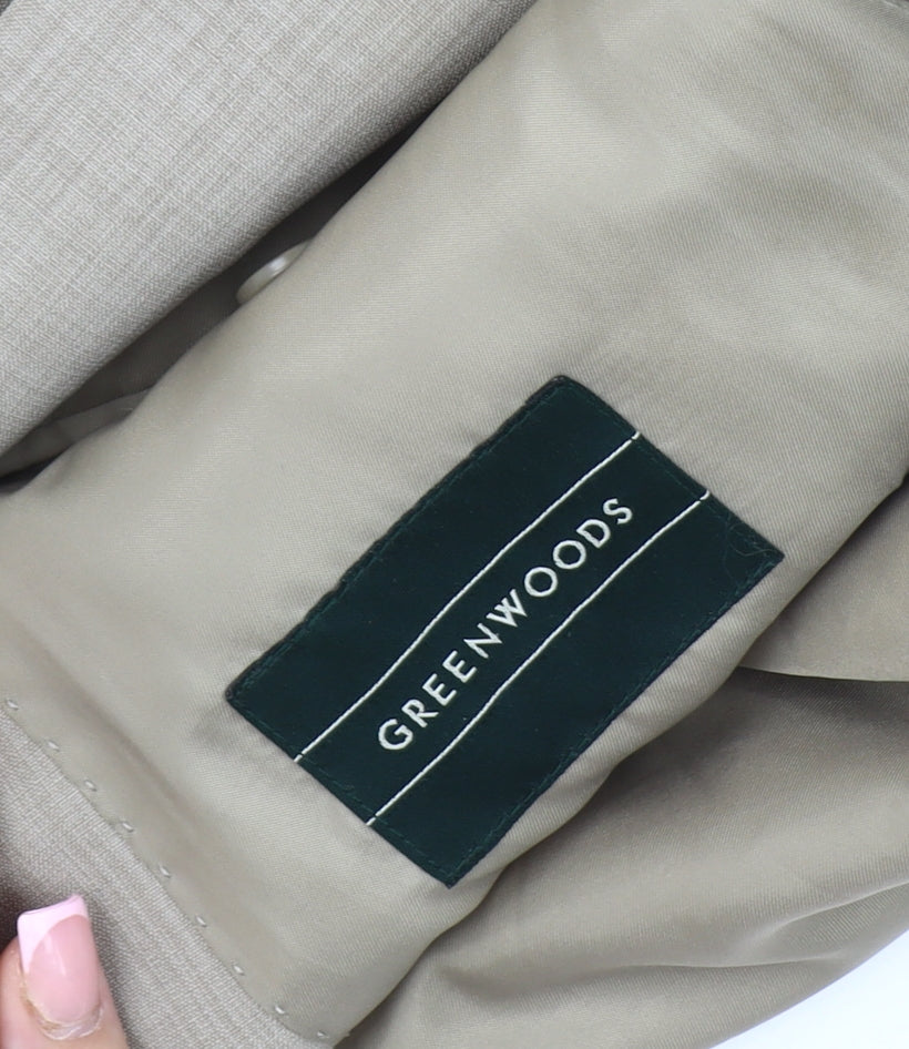 Greenwoods Men's Beige Blazer, 40S Polyester, Excellent