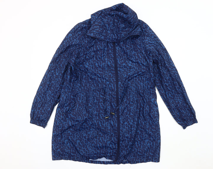 Marks and Spencer Women's Blue Animal Print Relaxed Jacket