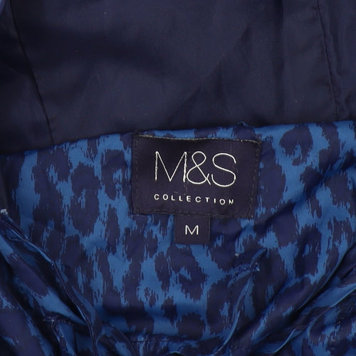 Marks and Spencer Women's Blue Animal Print Relaxed Jacket