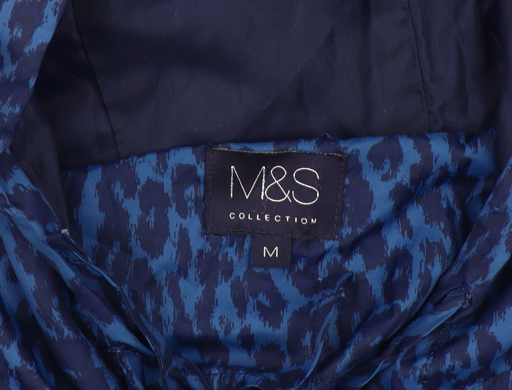 Marks and Spencer Women's Blue Animal Print Relaxed Jacket
