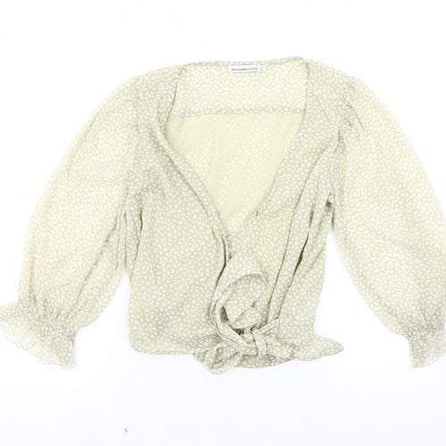 Abercrombie & Fitch Women's Green Wrap Blouse Size S