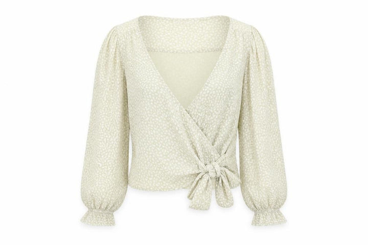Abercrombie & Fitch Women's Green Wrap Blouse Size S