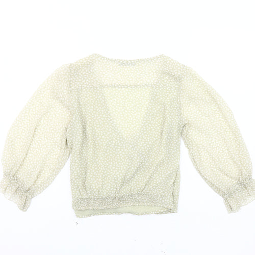 Abercrombie & Fitch Women's Green Wrap Blouse Size S