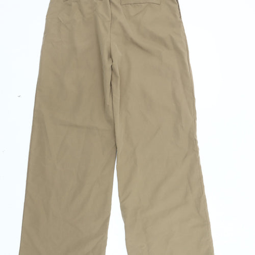 PrettyLittleThing Beige Wide-Leg Trousers Size 8