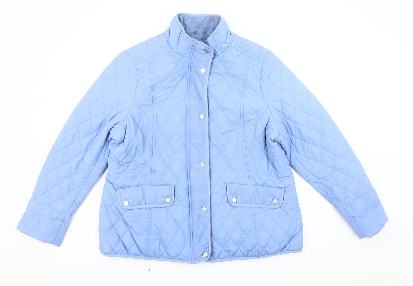Marks and Spencer Women's Blue Quilted Jacket Size 18