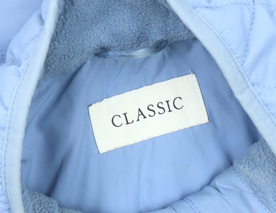 Marks and Spencer Women's Blue Quilted Jacket Size 18