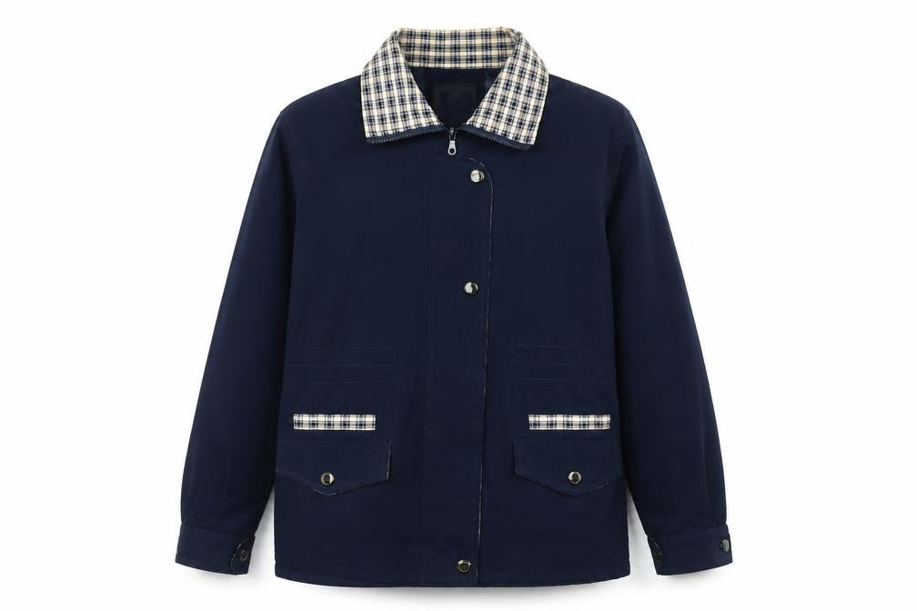 Front view of Hai Long Men's Blue L Basic Cotton Jacket