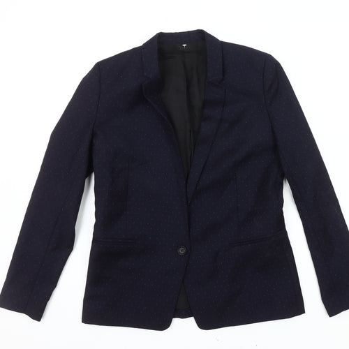 The Kooples Women's Blue Polka Dot Blazer, Size 8