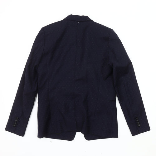 The Kooples Women's Blue Polka Dot Blazer, Size 8