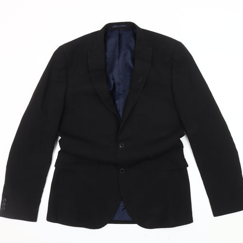 Next Black Men's Blazer Size 40 Long Classic Jacket