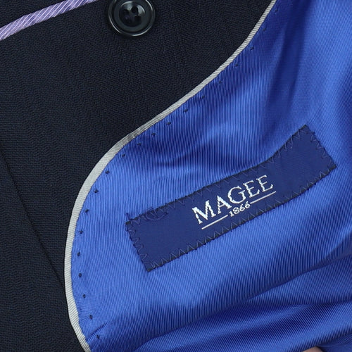 Magee Men’s Blue Blazer 38R Jacket Notch Lapel Formal
