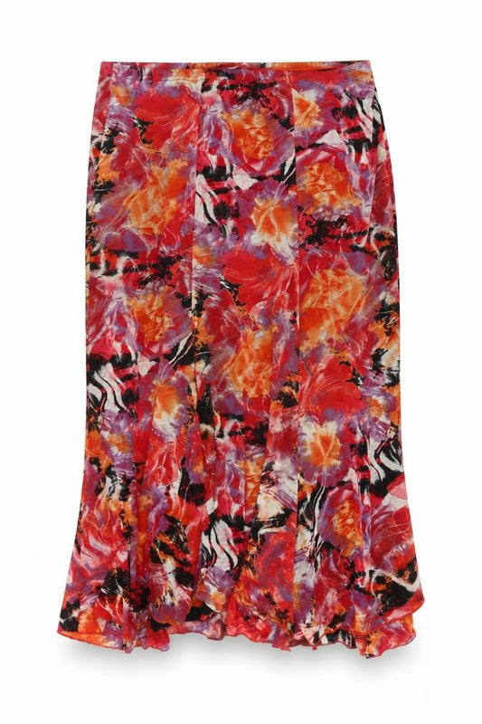 Front view of Michele Hope Women's Floral Skirt, Multicoloured, size 14