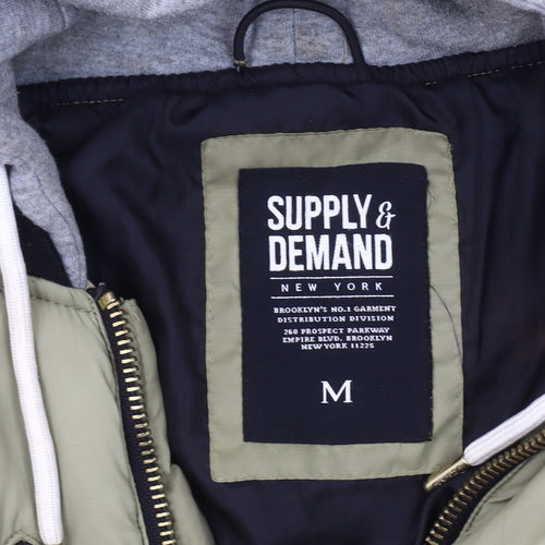 Supply & Demand Men's Green Bomber Jacket M
