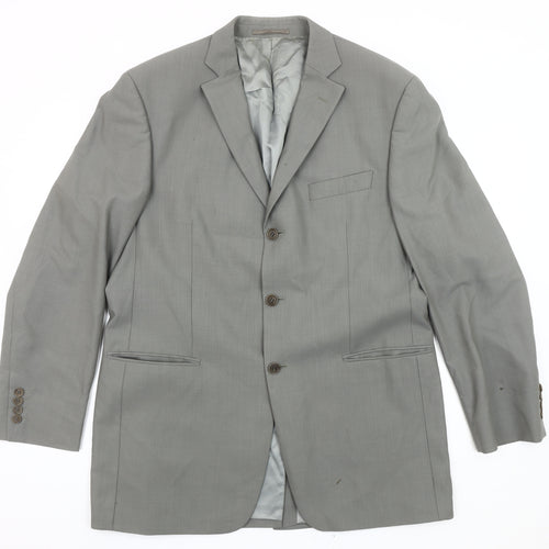 Marks & Spencer Men's Grey Wool Blazer Jacket 42L
