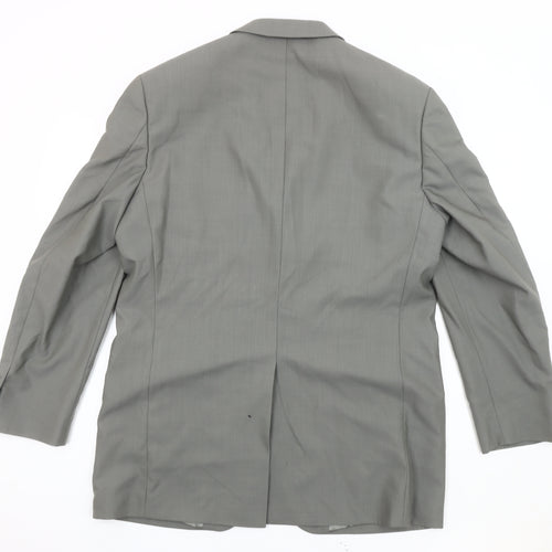 Marks & Spencer Men's Grey Wool Blazer Jacket 42L