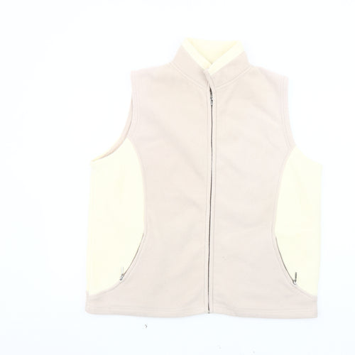 Bonmarché Women's Beige Bodywarmer, Medium, Zip Closure