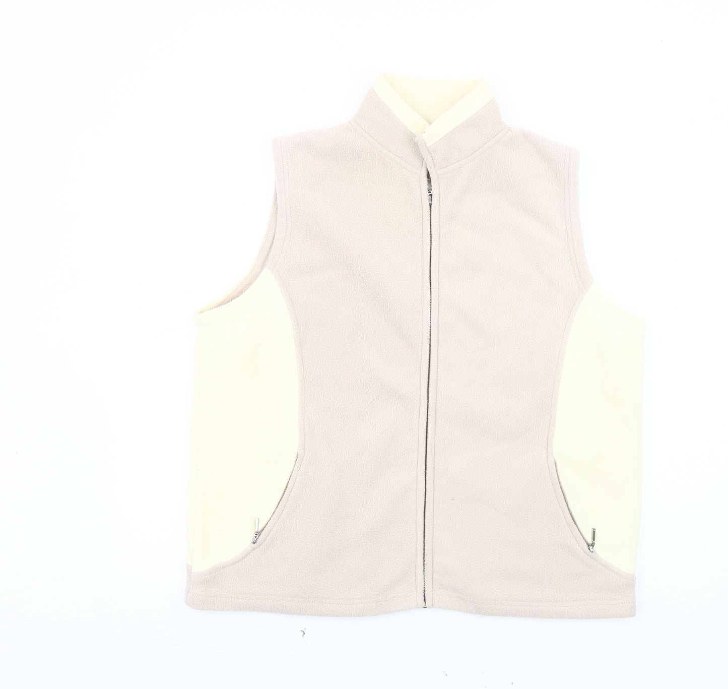 Bonmarché Women's Beige Bodywarmer, Medium, Zip Closure