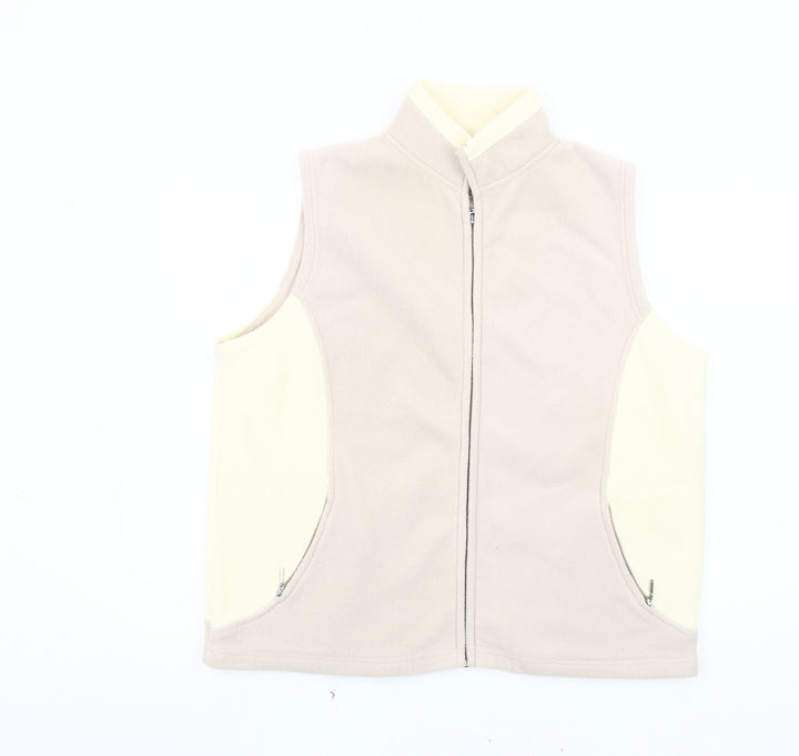 Bonmarché Women's Beige Bodywarmer, Medium, Zip Closure