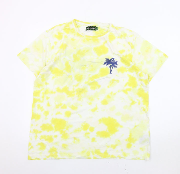 Urban Threads XL Men's Yellow Graphic Print Tee
