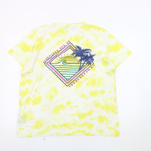 Urban Threads XL Men's Yellow Graphic Print Tee