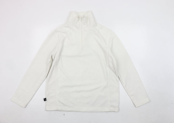 Campri Women's White Pullover Sweatshirt, Size 12
