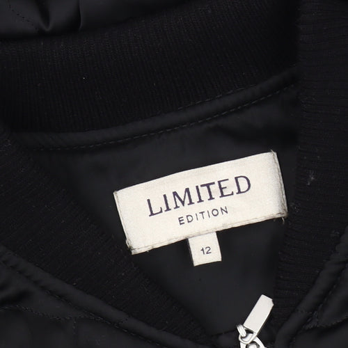 Marks and Spencer Women's Black Bomber Jacket Size 12