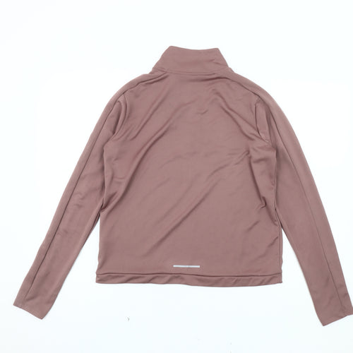 Nike Women's Brown Running Sweatshirt M 1/2 Zip Lightweight