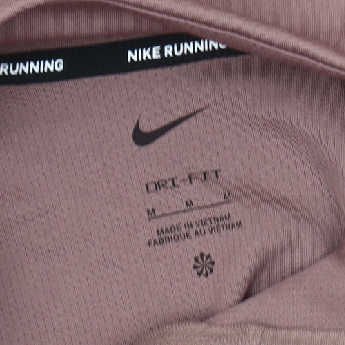 Nike Women's Brown Running Sweatshirt M 1/2 Zip Lightweight