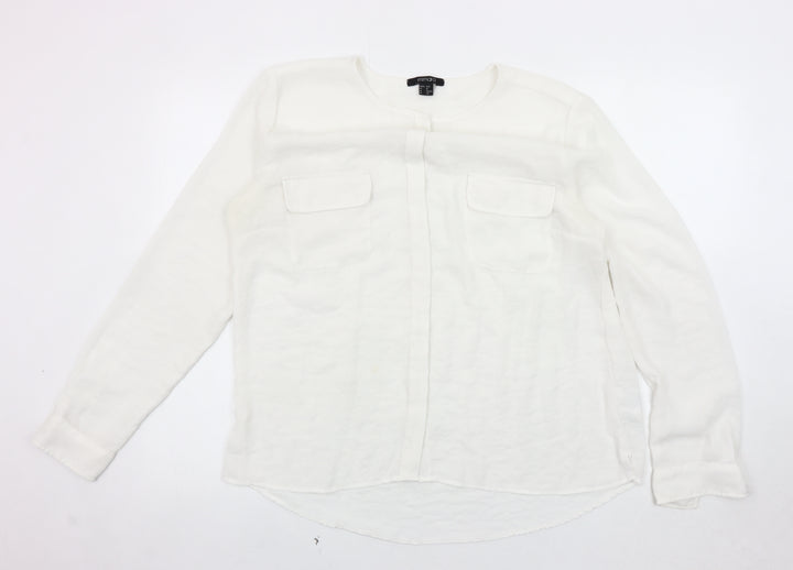 Esmara Women's White Polyester Blouse, Size 18