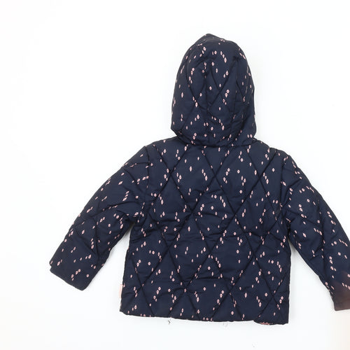 Noppies Girls Blue Hooded Puffer Jacket 2-3 Years