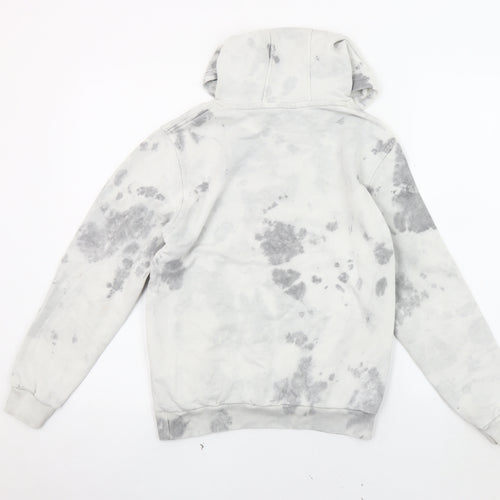 Nike Girls White Grey Tie-Dye Pullover Hoodie, Size L