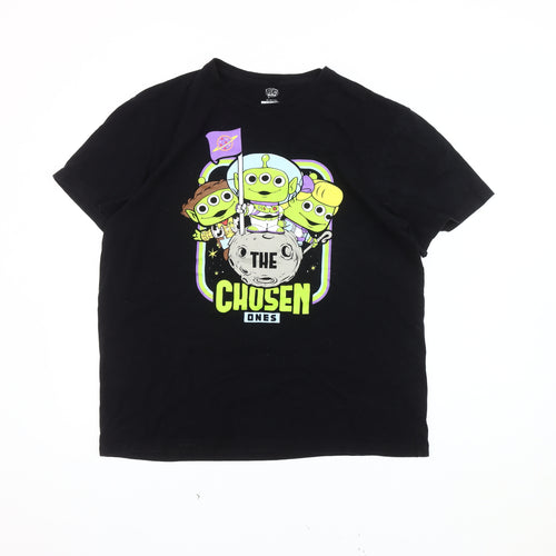 Pop! Tees Men’s Black Toy Story T-Shirt L Space Cartoon