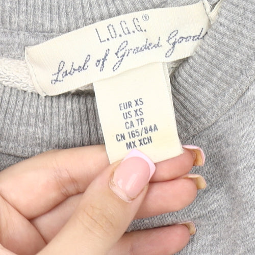 L.O.G.G. Boys Grey XS Pullover Sweatshirt, University Style