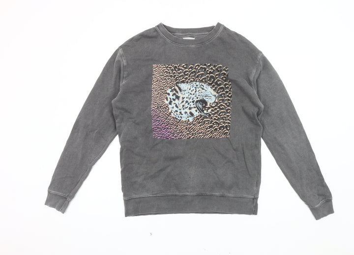 Hush Women's Grey Animal Print Sweatshirt, Size XS
