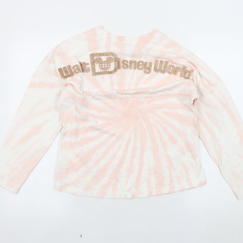 Disney Unisex Pink Tie-Dye Long Sleeve T-Shirt XL